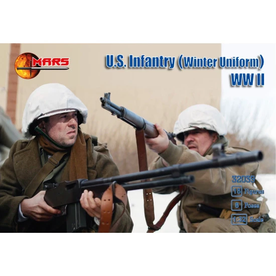 Mars Figures 32039 - 1/32 US Infantry (winter dress) WWII plastic model kit