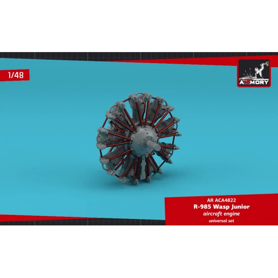 Armory ACA4822 - 1/48 R-985 Wasp Junior aircraft engine scale model kit