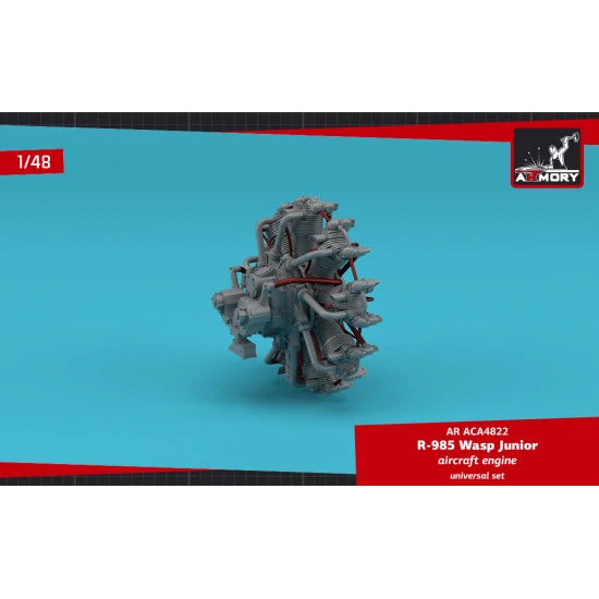 Armory ACA4822 - 1/48 R-985 Wasp Junior aircraft engine scale model kit