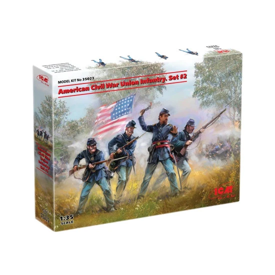 ICM 35023 - 1/35 American Civil War Union Infantry. Set 2 plastic model kit