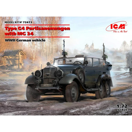 ICM 72473 - 1/72 Type G4 Partisanenwagen with MG 34 WWII German vehicle