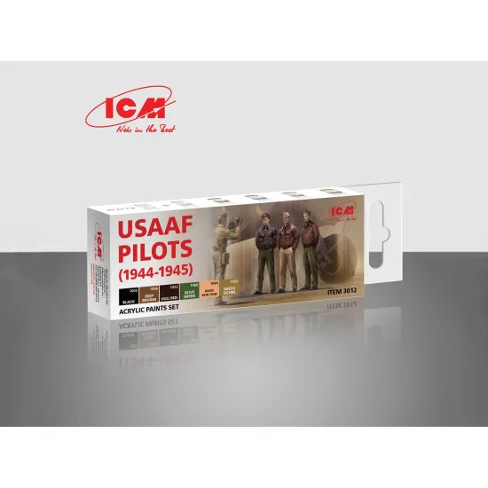 ICM 3012 Acrylic paint set for USAAF Pilots (1944-1945)