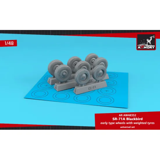 Armory AW48352 - 1/48 SR-71A Blackbird early type wheels w/ weighted tyres