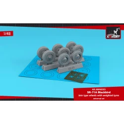 Armory AW48353 - 1/48 SR-71A Blackbird late type wheels w/ weighted tyres