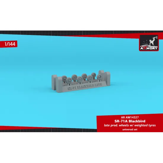 Armory AW14327 - 1/144 SR-71A Blackbird late type wheels w/ weighted tires