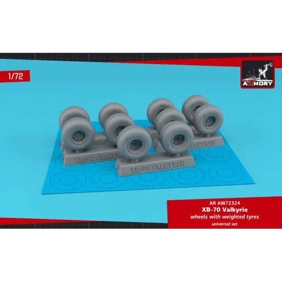 Armory AW72324 - 1/72 XB-70 Valkyrie wheels w/ weighted tyres For: AMT, ITA