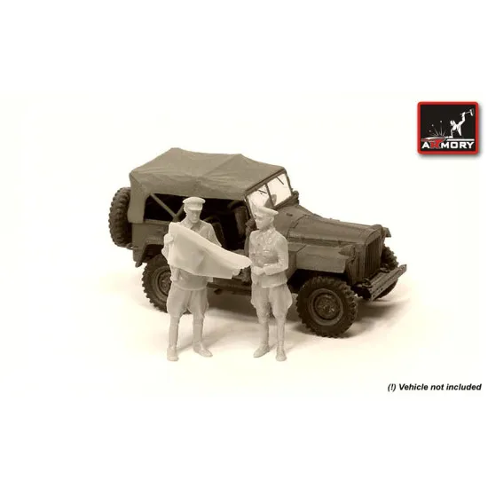 Armory F7201 - 1/72 Soviet RKKA officers with map (WWII) - 2 figures