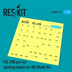 Reskit RSM72-0010 1/72 PZL.37 BIÅoÅ› Polish Medium Bomber Pre-cut painting masks