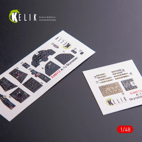 Kelik K48012 - 1/48 scale A-1J Skyraider interior 3D decals for Tamiya kit