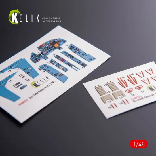 Kelik K48025 - 1/48 Scale Su-24 Interior 3d Decals For Trumpeter Kit
