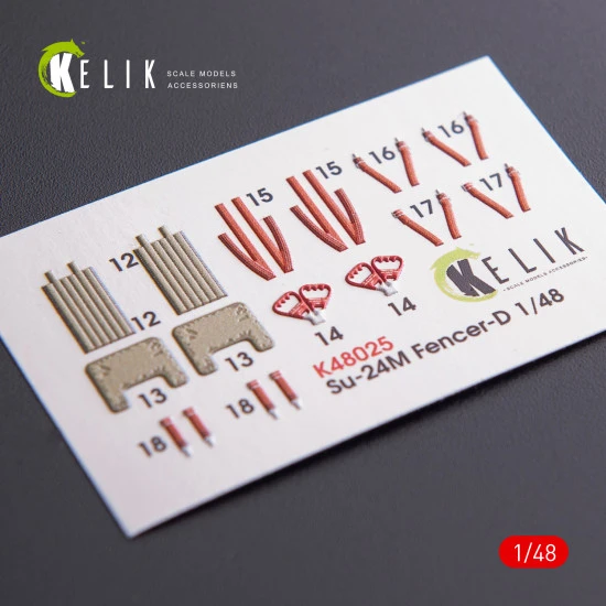 Kelik K48025 - 1/48 scale SU-24 interior 3D decals for Trumpeter kit