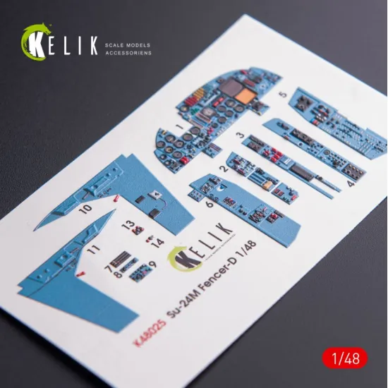 Kelik K48025 - 1/48 Scale Su-24 Interior 3d Decals For Trumpeter Kit