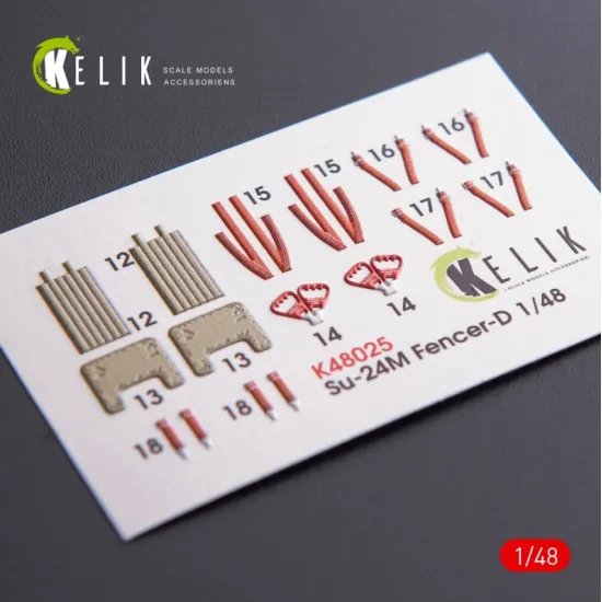 Kelik K48025 - 1/48 Scale Su-24 Interior 3d Decals For Trumpeter Kit