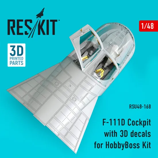 Reskit RSU48-0168 - 1/48 scale F-111D Cockpit with 3D decals for HobbyBoss Kit