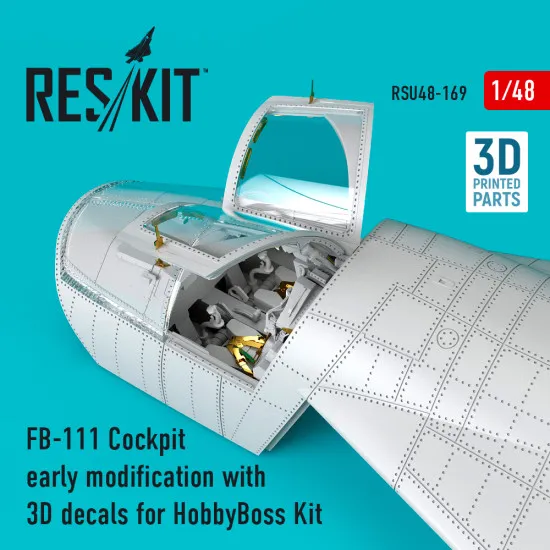 Reskit RSU48-0169 - 1/48 scale FB-111 Cockpit early modification with 3D decals