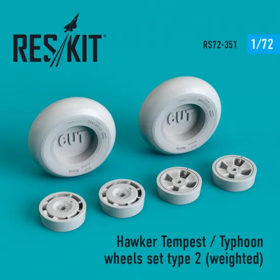 Reskit RS72-0351 - 1/72 Hawker Tempest/Typhoon wheels set type 2 (weighted) Reskit RS72-0351 - 1/72 Hawker Tempest/Typhoon wheels set type 2 (weighted)