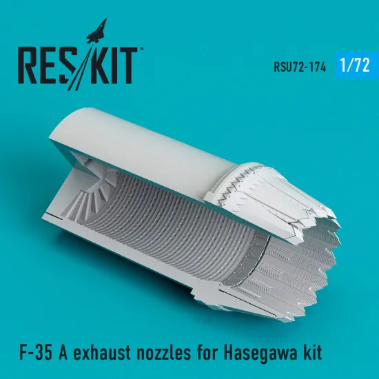 Reskit RSU72-0174 - 1/72 F-35 A exhaust nozzles for Hasegawa scale model kit Reskit RSU72-0174 - 1/72 F-35 A exhaust nozzles for Hasegawa scale model kit