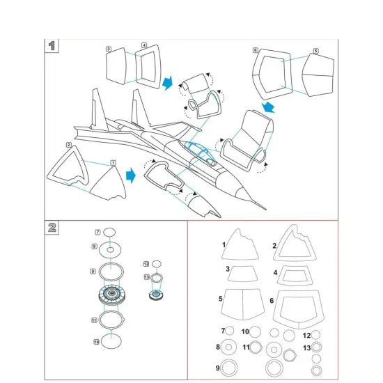 Metallic Details MDM4818 - 1/48 Su-35S. Masks for scale model Great Wall Hobby kit Metallic Details MDM4818 - 1/48 Su-35S. Masks for scale model Great Wall Hobby kit
