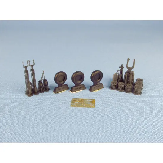 Metallic Details MDR48133 - 1/48 Harrier GR Mk.7/9. Landing gears with wheels for model kit Hasegawa