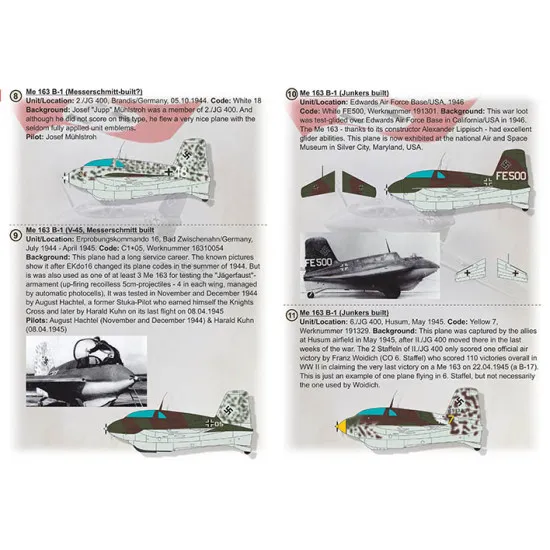 Print Scale PRS48-216 - 1/48 Messerschmitt Me-163B Komet Wet Decals for aircraft model