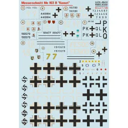 Print Scale PRS48-216 - 1/48 Messerschmitt Me-163B Komet Wet Decals for aircraft model