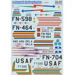 Print Scale PRS72-447 - 1/72 Lockheed F-USA & Europe Part 1 Wet Decals for aircraft model
