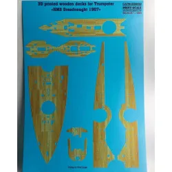 Print Scale 3D350-002 - 1/350 3D printed wooden decks for Trumpeter HMS Dreadnought NEW