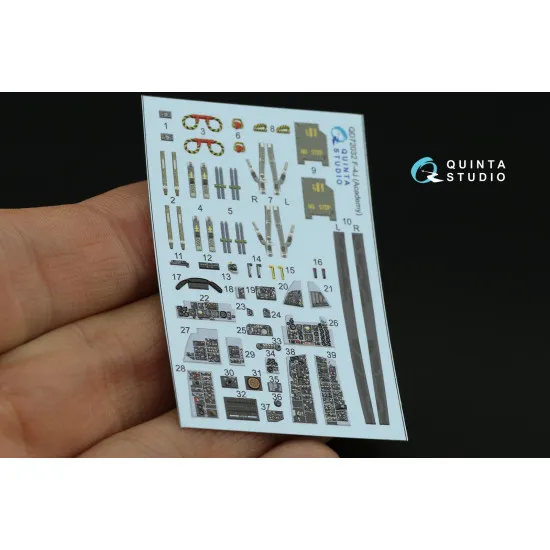 Quinta Studio QD72032 1/72 F-4J 3D-Printed and Coloured Interior on Decal Paper (Academy) Quinta Studio QD72032 1/72 F-4J 3D-Printed and Coloured Interior on Decal Paper (Academy)