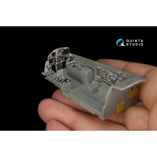 Quinta Studio QD48214 - 1/48 F-15C PAD-upgraded 3D-Printed & Coloured Interior on Decal Paper with Resin Parts (GWH)