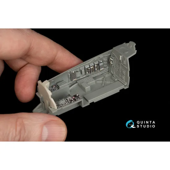 Quinta Studio QD48214 - 1/48 F-15C PAD-upgraded 3D-Printed & Coloured Interior on Decal Paper with Resin Parts (GWH)