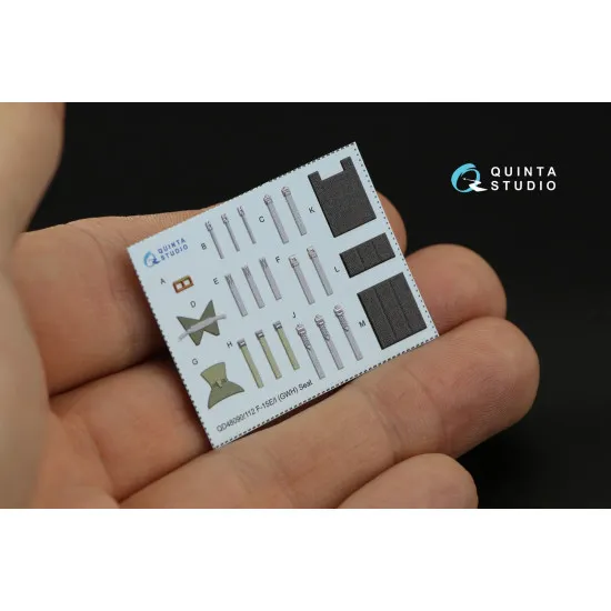 Quinta Studio QD48214 - 1/48 F-15C PAD-upgraded 3D-Printed & Coloured Interior on Decal Paper with Resin Parts (GWH)