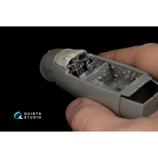 Quinta Studio QD48214 - 1/48 F-15C PAD-upgraded 3D-Printed & Coloured Interior on Decal Paper with Resin Parts (GWH)