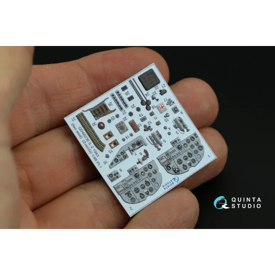 Quintas Studio QD48236 - 1/48 IL-2 1943 (two-seat) 3D Printed & Coloured Interior on Decal Paper (Zvezda)