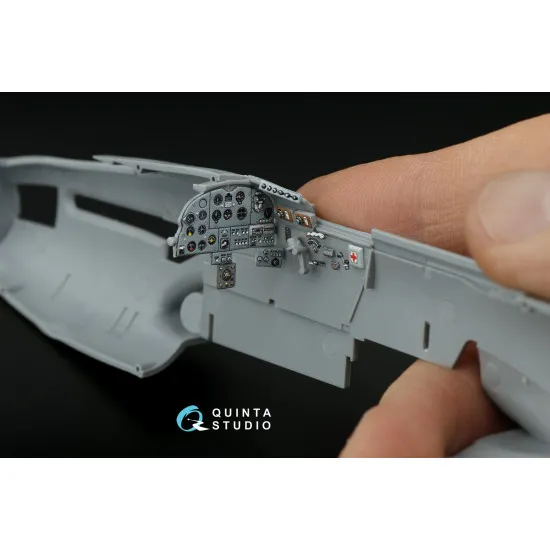Quintas Studio QD48236 - 1/48 IL-2 1943 (two-seat) 3D Printed & Coloured Interior on Decal Paper (Zvezda)