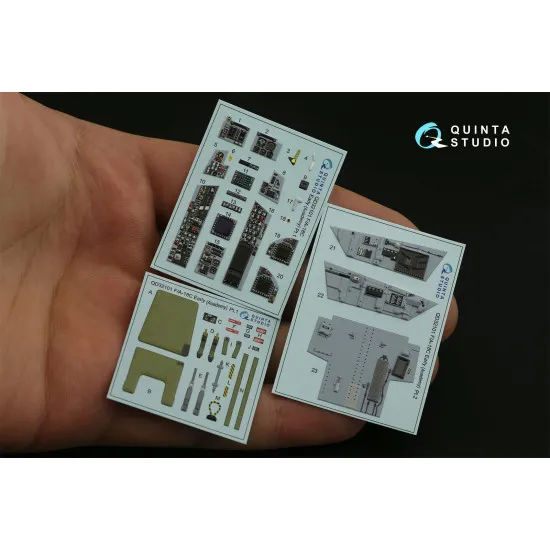 Quinta studio QD32101 - 1/32 F/A-18 Early 3D-Printed & Coloured Interior on Decal Paper (Academy)