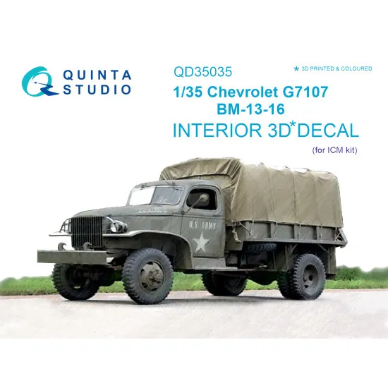 Quinta's studio's QD35035 - 1/35 Chevrolet G7107 3D-Printed & coloured Interior on decal paper (ICM) Quinta's studio's QD35035 - 1/35 Chevrolet G7107 3D-Printed & coloured Interior on decal paper (ICM)