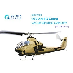 Quinta's studio's QC72028 - 1/72 AH-1G Cobra vacuumed clear canopy for AZ model kit