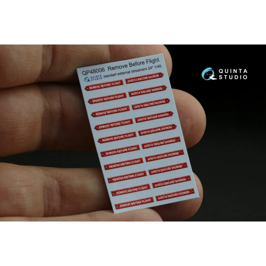 Quintas studio QP48006 - 1/48 Remove Before Flight standard external streamer 24 Quintas studio QP48006 - 1/48 Remove Before Flight standard external streamer 24