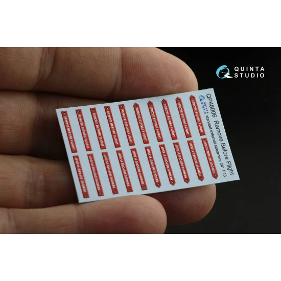 Quintas studio QP48006 - 1/48 Remove Before Flight standard external streamer 24 Quintas studio QP48006 - 1/48 Remove Before Flight standard external streamer 24