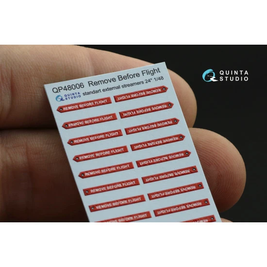 Quintas studio QP48006 - 1/48 Remove Before Flight standard external streamer 24 Quintas studio QP48006 - 1/48 Remove Before Flight standard external streamer 24