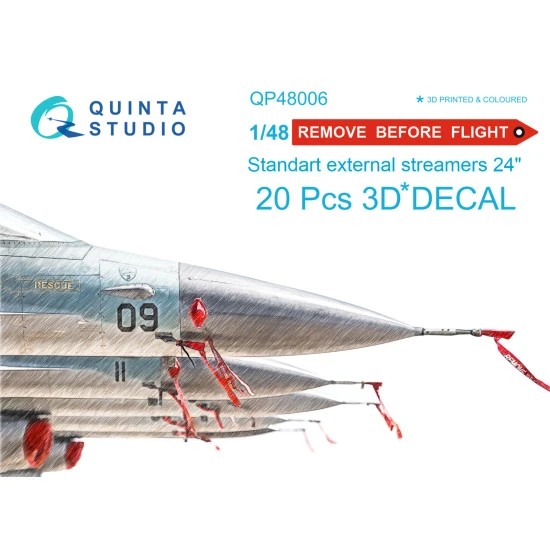 Quintas studio QP48006 - 1/48 Remove Before Flight standard external streamer 24 Quintas studio QP48006 - 1/48 Remove Before Flight standard external streamer 24