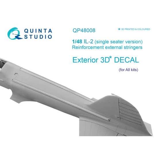 Quinta's studio's QP48008 - 1/48 IL-2 (single seater) reinforcement external stringers (All kits)