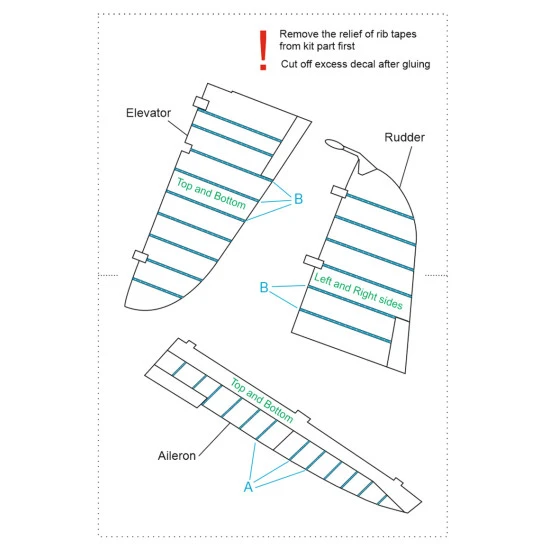 Quinta's studio's QP48009 - 1/48 IL-2 rib tapes for control surfaces (All kits)