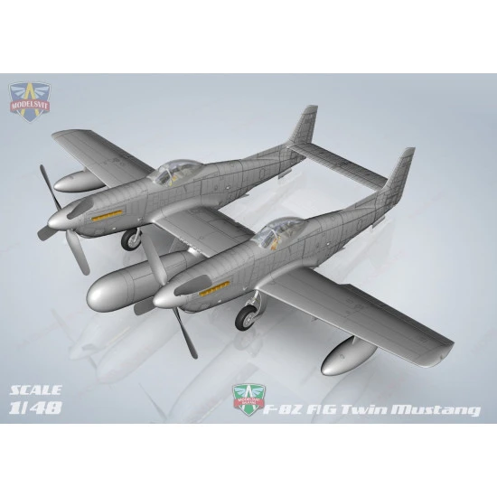Model Svit 4818 - 1/48 F-82F/G Twin Mustang scale plastic model kit