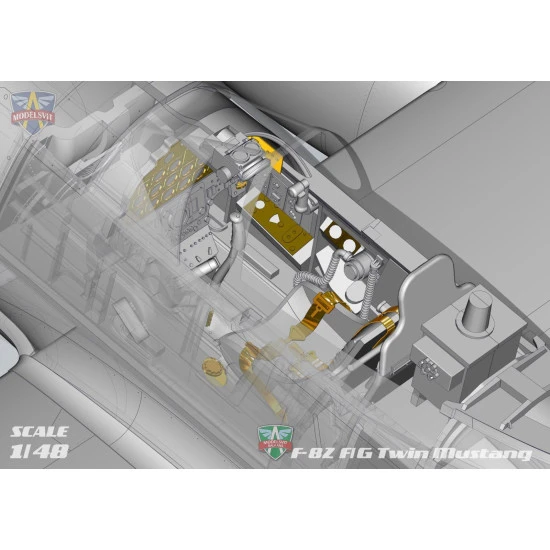 Model Svit 4818 - 1/48 F-82F/G Twin Mustang scale plastic model kit