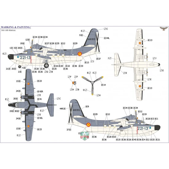 Sova Models 72036 - 1/72 SHU-16B Albatross Spain Chile Air Force scale plastic model kit