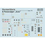 Print Scale PRS72-451 - 1/72 Sturmartillerie and Panzerjager Aces Wet Decals for aircraft model