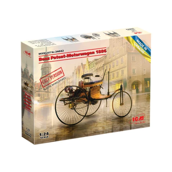 ICM 24042 - 1/24 Benz Patent-Motorwagen 1886 - EASY version, scale plastic model kit