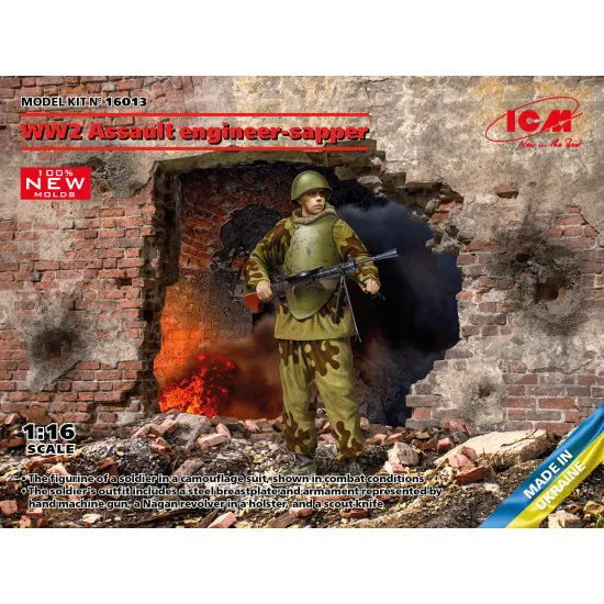 ICM 16013 - 1/16 WW2 assault engineer-sapper, scale plastic model kit