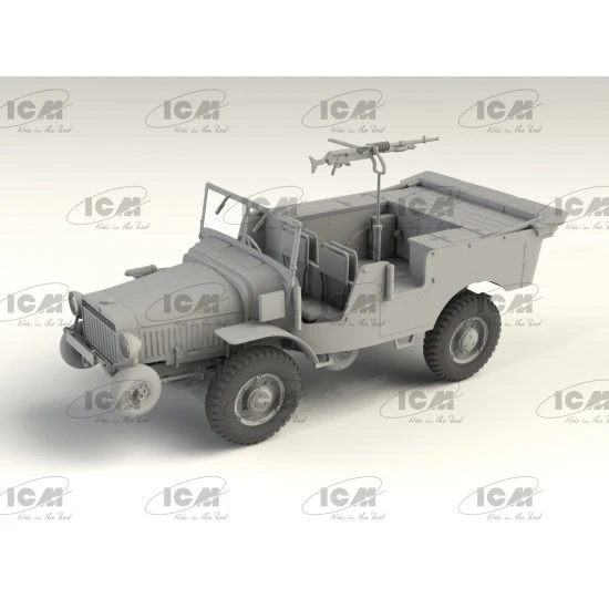 ICM 35572 - 1/35 Laffly V15T with Hotchkiss machine gun, scale plastic model kit